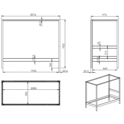 Pino Seng (90 x 200 cm) - Hvid
