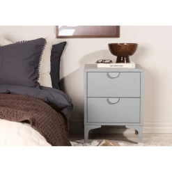 Piring Sengebord - Lysegrå