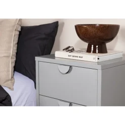 Piring Sengebord - Lysegrå