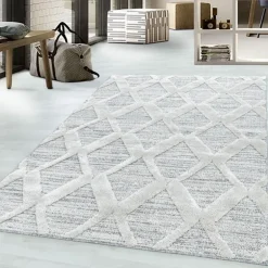 Pisa Shaggy tæppe Boho - Grå