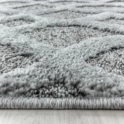 Pisa Shaggy tæppe Geometrisk - Grå