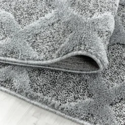 Pisa Shaggy tæppe Geometrisk - Grå