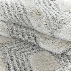 Pisa Shaggy tæppe Geometrisk - Grå