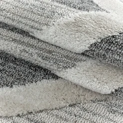 Pisa Shaggy Tæppeløber Geometrisk - Grå