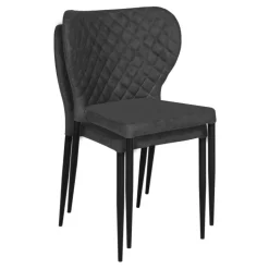 Pisa Spisebordsstol - Stol i mørkegråt kunstlæder HN1221