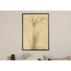 Plakat med plantekunst - Beige