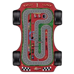 Play Børne Tæppeløber Racerbane - Rød