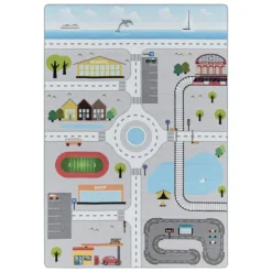 Play Børne Tæppeløber Vejbane - Grå