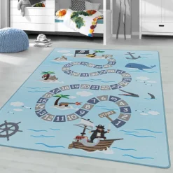 Play Børnetæppe Pirat - Blå