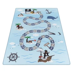 Play Børnetæppe Pirat - Blå