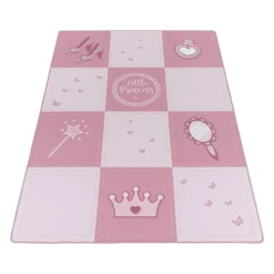 Play Børnetæppe Prinsesse - Pink