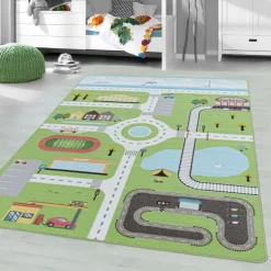 Play Børnetæppe Vejbane - Grøn