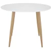 Plaza Rundt spisebord Ø100 cm - Natur og Hvid