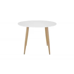 Plaza Rundt spisebord Ø100 cm - Natur og Hvid