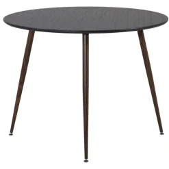 Plaza Rundt spisebord - Sort og Valnød