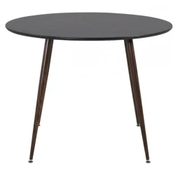 Plaza Rundt spisebord - Sort og Valnød