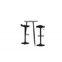 Plaza Rundt Spisebordssæt - Sort