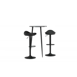 Plaza Rundt Spisebordssæt - Sort