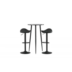 Plaza Rundt Spisebordssæt - Sort