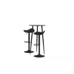 Plaza Rundt Spisebordssæt - Sort