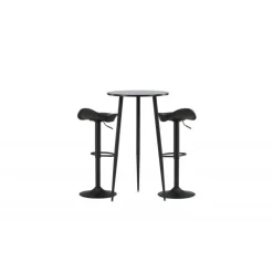 Plaza Rundt Spisebordssæt - Sort