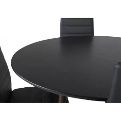 Plaza Rundt Spisebordssæt - Sort og Natur