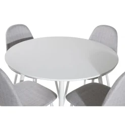 Plaza Rundt Spisebordssæt - Grå og Hvid