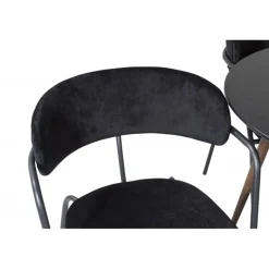 Plaza Rundt Spisebordssæt - Sort og Natur