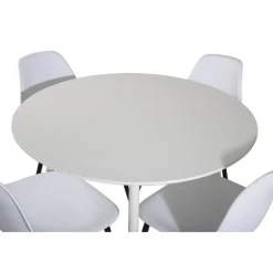 Plaza Rundt Spisebordssæt - Sort og Hvid