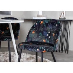 Plaza Rundt Spisebordssæt - Sort og Hvid