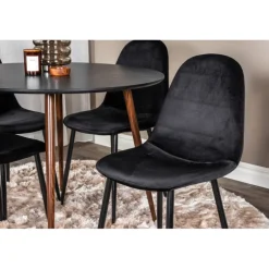 Plaza Rundt Spisebordssæt - Sort