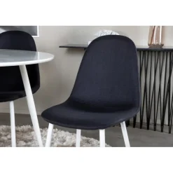 Plaza Rundt Spisebordssæt - Sort og Hvid