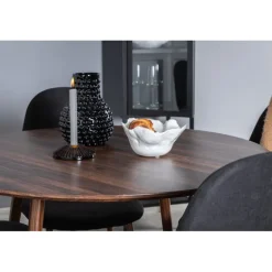 Plaza Rundt Spisebordssæt - Sort og Natur
