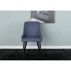 Plaza Spisebordsstol - Sort og Blå