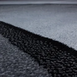 Plus Kortluvet tæppe Bølge - Sort