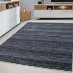 Plus Kortluvet tæppe Ensfarvet - Grå