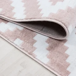 Plus Kortluvet tæppe Geometrisk - Pink