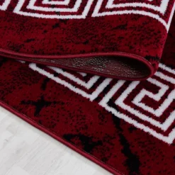 Plus Kortluvet tæppe Meander - Rød