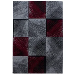 Plus Kortluvet tæppe Ternet - Rød