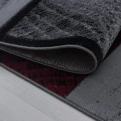 Plus Kortluvet tæppe Ternet - Rød