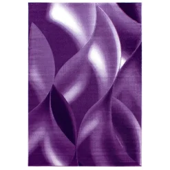 Plus Kortluvet Tæppeløber Abstrakt Bølge - Lilla