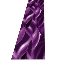 Plus Kortluvet Tæppeløber Abstrakt Bølge - Lilla