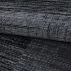 Plus Kortluvet Tæppeløber Abstrakt Ternet - Sort