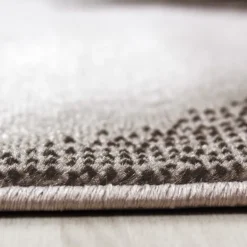 Plus Kortluvet Tæppeløber Abstrakt Bølge - Brun