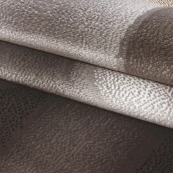 Plus Kortluvet Tæppeløber Abstrakt Bølge - Brun