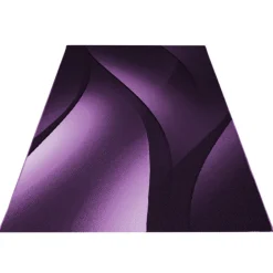 Plus Kortluvet Tæppeløber Bølge - Lilla