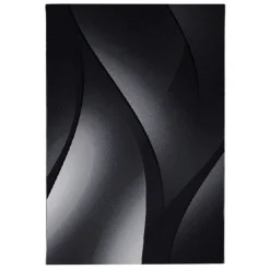 Plus Kortluvet Tæppeløber Bølge - Sort