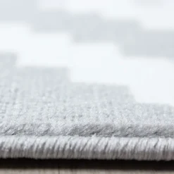 Plus Kortluvet Tæppeløber Geometrisk - Grå