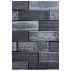 Plus Kortluvet Tæppeløber Sten - Sort