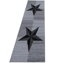 Plus Kortluvet Tæppeløber Stjerne - Grå